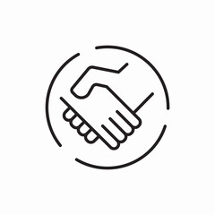 business deal handshake icon vector sign