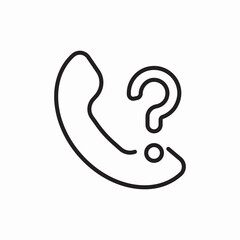 phone call question icon vector sign