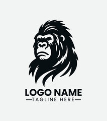 Gorilla Logo Design, Ape Logo, Strong Gorilla Logo