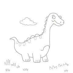 Step into the prehistoric world of cuteness with this Kawaii Velociraptor Coloring Page! This adorable baby Velociraptor is designed with bold, thick outlines, making it perfect for coloring book love
