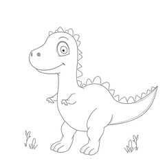 Step into the prehistoric world of cuteness with this Kawaii Velociraptor Coloring Page! This adorable baby Velociraptor is designed with bold, thick outlines, making it perfect for coloring book love