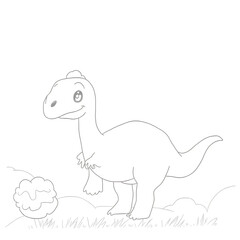 Step into the prehistoric world of cuteness with this Kawaii Velociraptor Coloring Page! This adorable baby Velociraptor is designed with bold, thick outlines, making it perfect for coloring book love