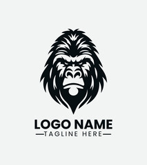 Gorilla Logo Design, Ape Logo, Strong Gorilla Logo