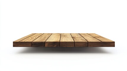 Wide Wooden Stage with Rich Tones and Natural Textures