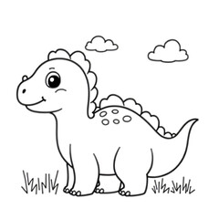 Step into the prehistoric world of cuteness with this Kawaii Velociraptor Coloring Page! This adorable baby Velociraptor is designed with bold, thick outlines, making it perfect for coloring book love