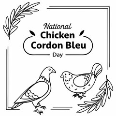 NATIONAL CHICKEN CORDON BLEU DAY vector illustration
