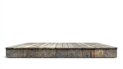Fototapeta premium Rectangular Wooden Stage with Smooth Finish and Crisp Edges