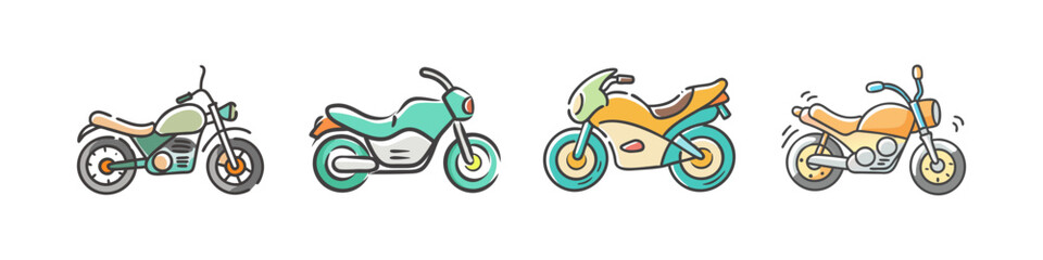 motorcycle icon, motorcycle vector illustration-simple illustration of motorcycle, perfect for motorcycle logos and icons