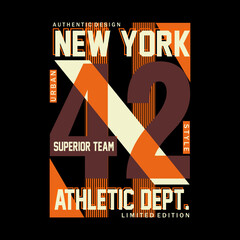 Fototapeta premium new york 42 superior athletic department urban vintage text design
