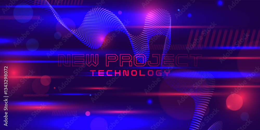 Poster modern abstract background with various geometric elements. a template for placing the title, inform