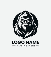 Gorilla Logo Design, Ape Logo, Strong Gorilla Logo