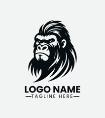 Gorilla Logo Design, Ape Logo, Strong Gorilla Logo