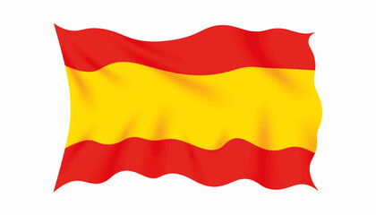 Naklejka premium Flag of Spain waving proudly, symbol of national identity