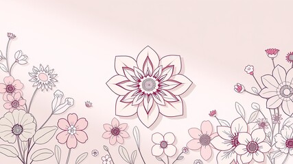 Floral Doodle Seamless Pattern - Spiritual Background Wallpaper