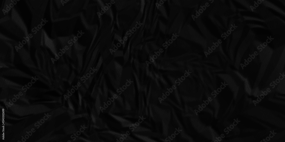 Poster vector background abstract grunge texture old vintage black crumpled paper texture. black crumpled a
