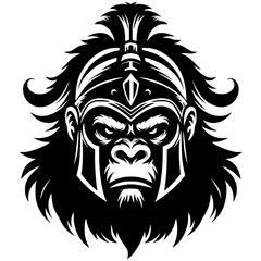 Silhouette portrait of kingkong warrior