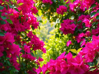 Blooming Bougainvillea Garden - Vibrant Floral Background