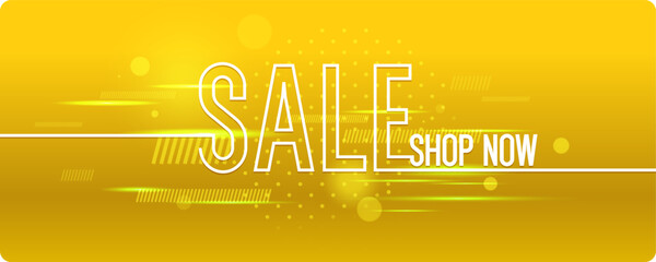 A banner for the sale of goods and services. An advertising poster for the store. Beautiful stylish background in a modern style with simple geometric elements and shapes. A template for placing text.