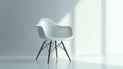 Modern White Chair, Minimalist Design