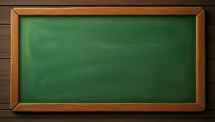blank green chalkboard