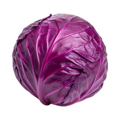 Obraz premium Fresh purple cabbage with vibrant leaves and smooth texture, perfect for salads