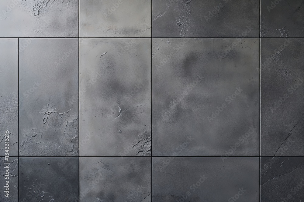 Poster Minimalist Gray Tile Backdrop with Abstract Texture and Sleek Design