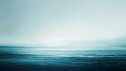Obraz premium Infinite seascape in an abstract gradient, deep shadows fading into cool aquamarine, evoking the essence of serene waters