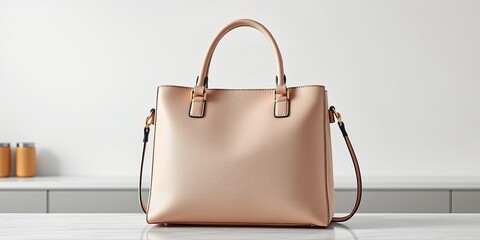 Large Chic Handbag Display Mockup on Counter