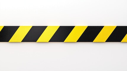 Realistic Black and Yellow Caution Tape