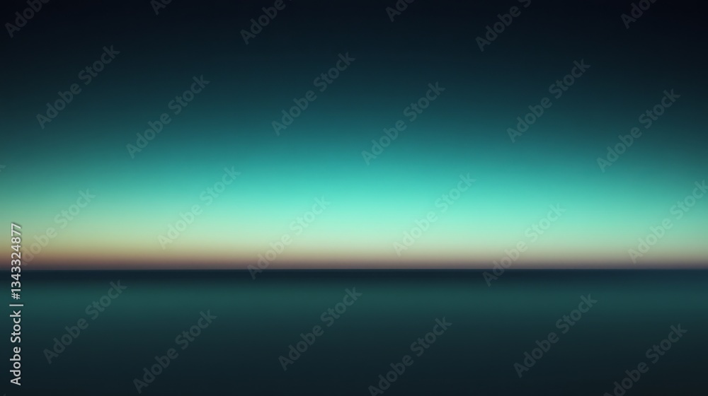 Poster subtle, flowing transition of deep darkness to aquamarine in a seamless gradient, evoking an endless