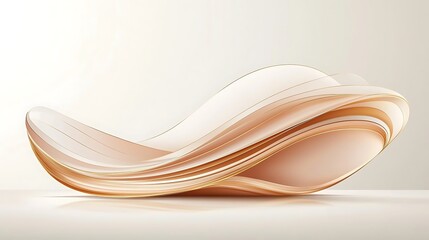 Abstract beige wave form design.