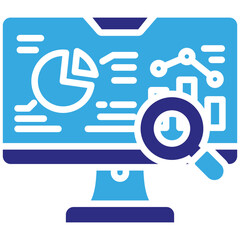 Obraz premium Exploration icon in Glyph Dual Color Style. Simple Vector Design. Simple Vector Glyph Icon