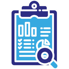 Market analysis icon in Glyph Dual Color Style. Simple Vector Design. Simple Vector Glyph Icon