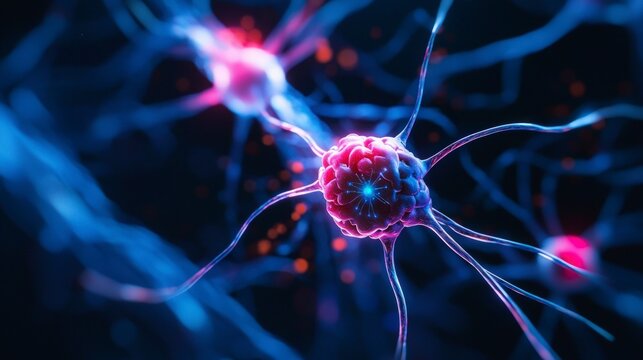 Microscopic Astrocyte Cell  Neural Network  Brain  Neuron  Science