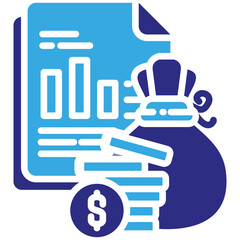 Finance icon in Glyph Dual Color Style. Simple Vector Design. Simple Vector Glyph Icon