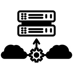 Data management icon in Mix Filled Style. Simple Vector Design. Simple Vector Outline Filled Icon
