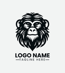 Monkey Logo vector, Jungle Animal Logo