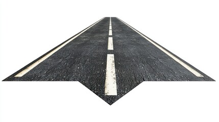 Fototapeta premium Stylized Asphalt Road in Arrow Shape
