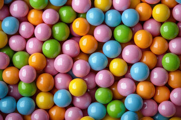 Obraz premium A playful candy background filled with colorful sweets, perfect for fun themes.