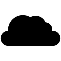 Cloud icon in Glyph Style. Simple Vector Design. Simple Vector Glyph Icon