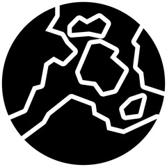 Global icon in Glyph Style. Simple Vector Design. Simple Vector Glyph Icon