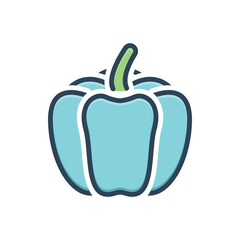 Color illustration icon for bell pepper