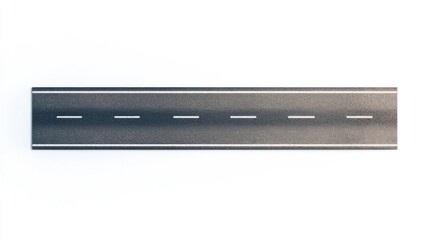 Straight Modern Highway on White Background