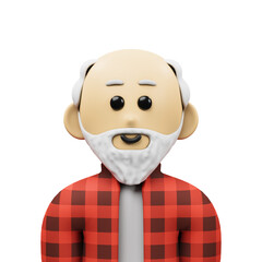 grand father avatar 3d illustration