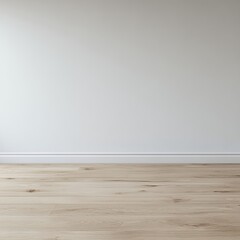 シンプルな白い壁とナチュラルな木目フローリング | Simple White Wall and Natural Wood Flooring