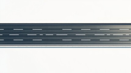 Top-Down View of Straight Asphalt Road