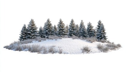 Obraz premium Snow-Covered Path Through Frosted Trees
