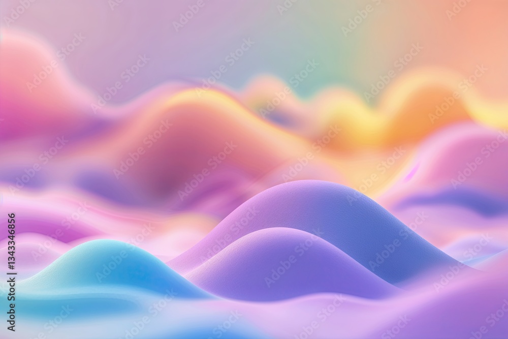 Poster vibrant pastel abstract background featuring colorful gradient and soft blurred texture