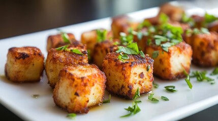 Crispy Fried Cheese Cubes