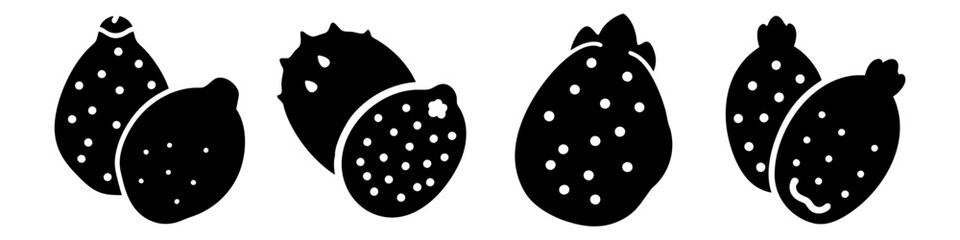 indian fig prickly pear icon, indian fig prickly pear silhouette vector illustration-simple silhouette illustration of indian fig prickly pear, perfect for indian fig prickly pear logos and icons